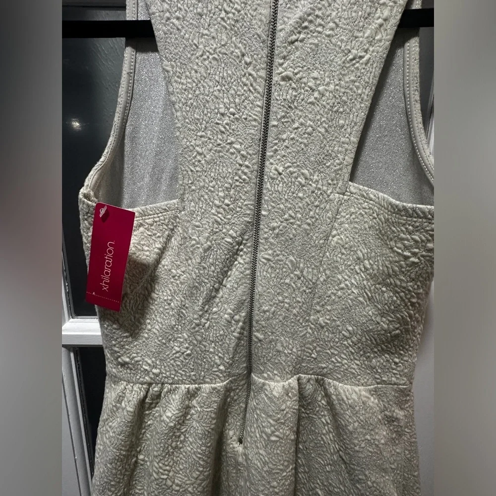 NWT Xhilaration Ivory Sleeveless Floral Embroidered Dress - Picture 11 of 11